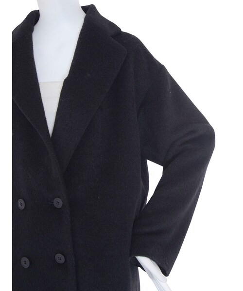 EVRIS（エヴリス）の「ダブルブレストオーバーコート（ジャケット/アウター・レディース・ブラック/ピンク/ベージュ）」の12枚目の写真