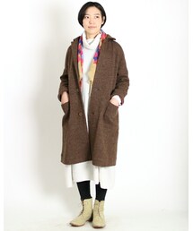 美品✨️45R フロートニット 縮絨ドレス オーバーサイズ タートルネック 45R（フォーティファイブアール）の「フロート縮絨ビッグ