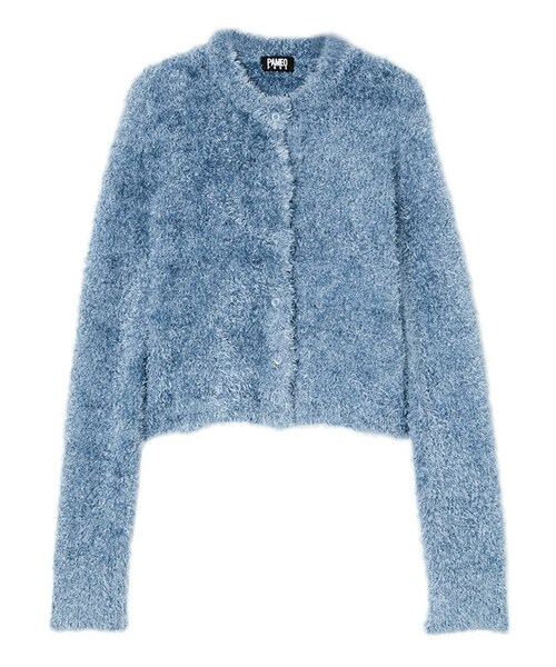 PAMEO POSE(パメオポーズ)の「FLUFFY CARDIGAN(カーディガン/ボレロ・レディース・ホワイト/ブラック/ブルー・F)」の3枚目の写真