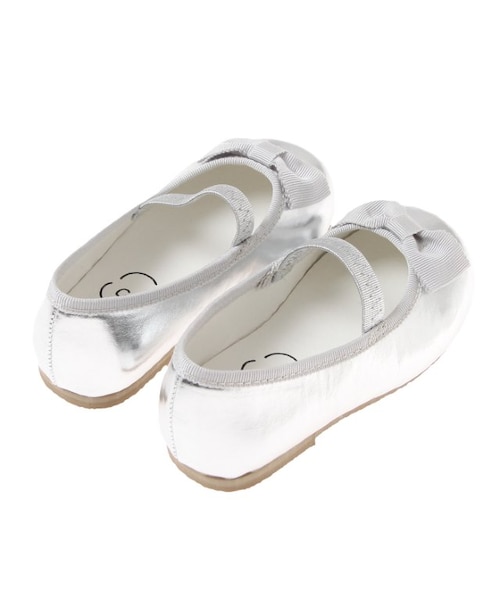 apres les cours（アプレレクール）の「◎リボンバレエシューズ（シューズ・キッズ・ブラック/シルバー・14/15/16/17/18/19/20/21）」の4枚目の写真