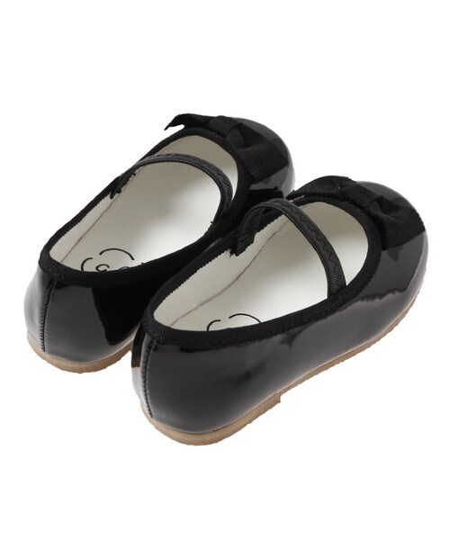 apres les cours（アプレレクール）の「◎リボンバレエシューズ（シューズ・キッズ・ブラック/シルバー・14/15/16/17/18/19/20/21）」の3枚目の写真