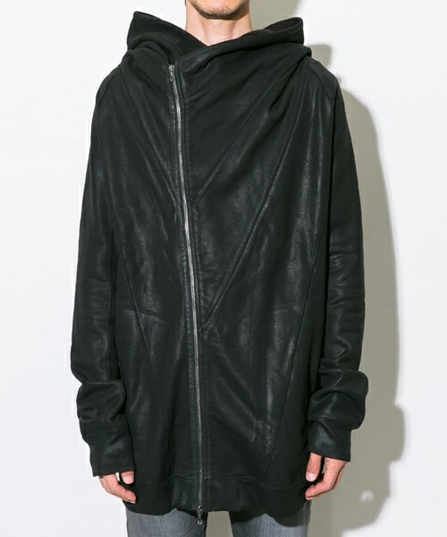 julius 14aw ユリウス ジオメトリックパーカー 1 ブラック ガスマスク ニルズ Nilos Rick owens システレ sistere julius ジオメトリックパーカー コーティングver オーバーサイズ 美品