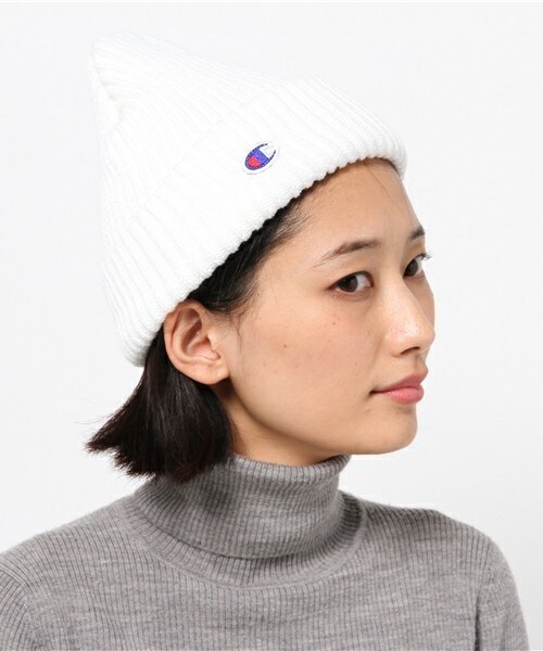 Champion（チャンピオン）の「ユニセックス チャンピオン アクリル リブ編み ビーニー Champion Rib Beanie Cap MJB14-01（ニットキャップ/ビーニー・レディース・ホワイト/ブラック/グレー/ダークオリーブ/ネイビー・ONE SIZE）」の11枚目の写真
