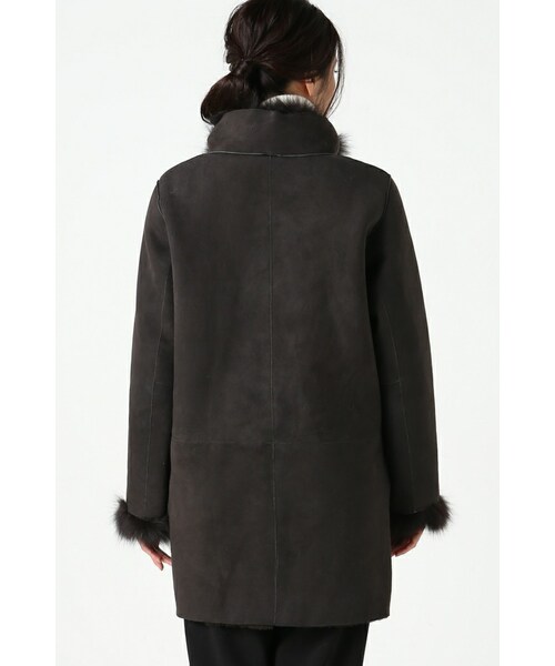 FRAMeWORK（フレームワーク）の「ムートン スタンドカラーコート
