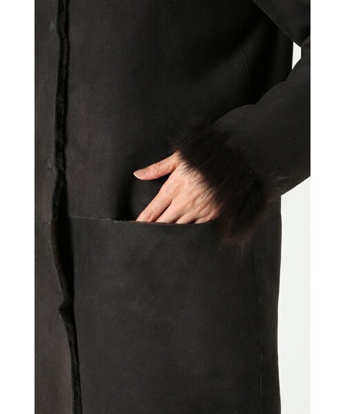 FRAMeWORK（フレームワーク）の「ムートン スタンドカラーコート