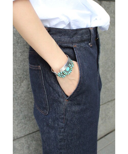 FRAMeWORK（フレームワーク）の「≪2016SS予約≫デニム ハイライズフレアワイドパンツ◆（パンツ・レディース・ネイビー/ブルー・38/40/34/36）」の12枚目の写真