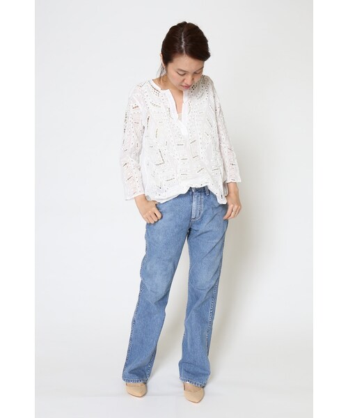 FRAMeWORK（フレームワーク）の「≪予約≫Wrangler 77MWZ ブーツカット ブルー◆（パンツ・レディース・ブルー A・26/27/28/29）」の3枚目の写真