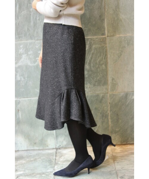 IENA（イエナ）の「IENA by Eric Bergere シルクネップ ペプラムスカート◆（スカート・レディース・ブラック/グレー/ネイビー・34/36/38/40）」の16枚目の写真