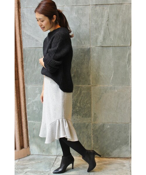 IENA（イエナ）の「IENA by Eric Bergere シルクネップ ペプラムスカート◆（スカート・レディース・ブラック/グレー/ネイビー・34/36/38/40）」の22枚目の写真