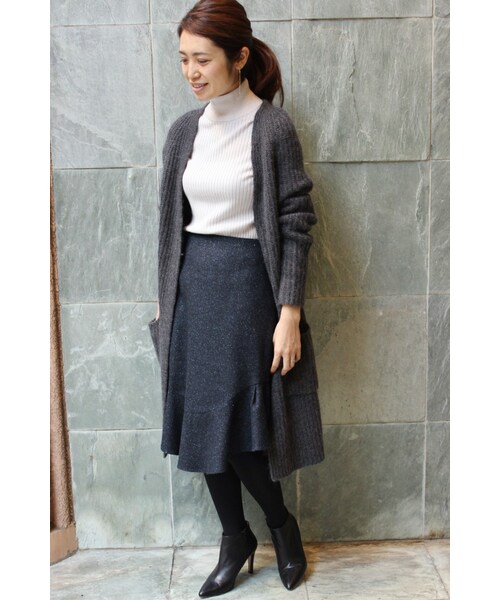 IENA（イエナ）の「IENA by Eric Bergere シルクネップ ペプラムスカート◆（スカート・レディース・ブラック/グレー/ネイビー・34/36/38/40）」の6枚目の写真