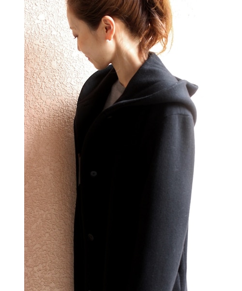 plage（プラージュ）の「《追加》ライトメルトン フード ロングコート  