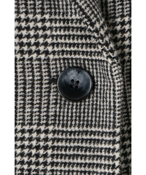 SLOBE IENAチェスターコート ブラックとホワイトのチェック柄 SLOBE IENAチェスターコート ブラックとホワイトのチェック柄