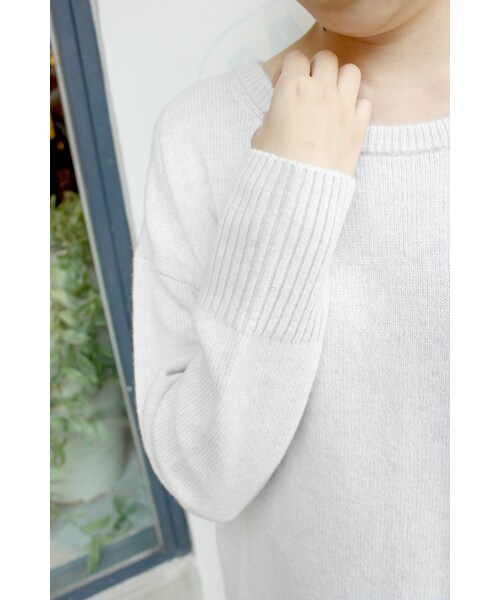 SLOBE IENA（スローブイエナ）の「7Gテンジクスヌードツキニットワンピース◆（ワンピース/ドレス・レディース・グレーA/キャメル/ネイビー/ブルー A・フリー）」の13枚目の写真