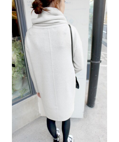 SLOBE IENA（スローブイエナ）の「7Gテンジクスヌードツキニットワンピース◆（ワンピース/ドレス・レディース・グレーA/キャメル/ネイビー/ブルー A・フリー）」の21枚目の写真