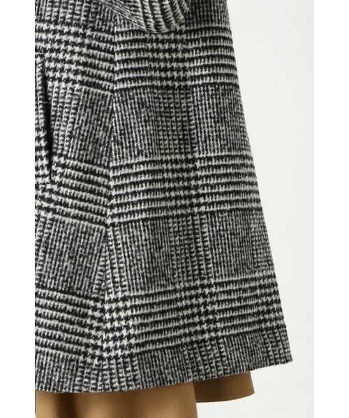 SLOBE IENA チェック柄 ステンカラーコート SLOBE IENA（スローブイエナ）の「グレンチェック ステンカラー