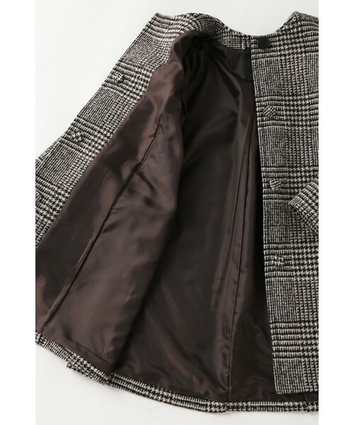 Noble（ノーブル）の「グレンチェック リングツイード コート