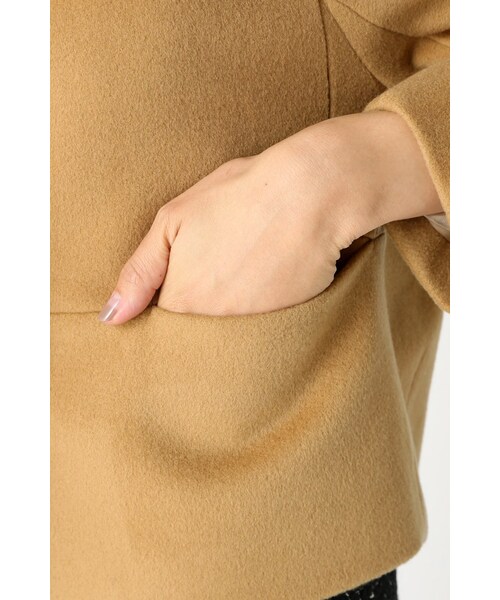 Spick & Span（スピックアンドスパン）の「ラウンドフォルム ジャケット（ジャケット/アウター・レディース・ブラック/キャメル・36/38）」の12枚目の写真