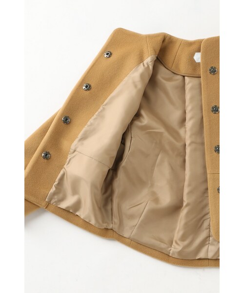 Spick & Span（スピックアンドスパン）の「ラウンドフォルム ジャケット（ジャケット/アウター・レディース・ブラック/キャメル・36/38）」の14枚目の写真