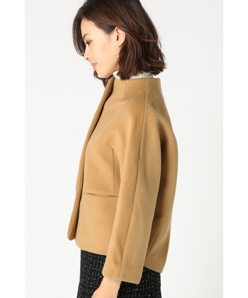 Spick & Span（スピックアンドスパン）の「ラウンドフォルム ジャケット（ジャケット/アウター・レディース・ブラック/キャメル・36/38）」の6枚目の写真