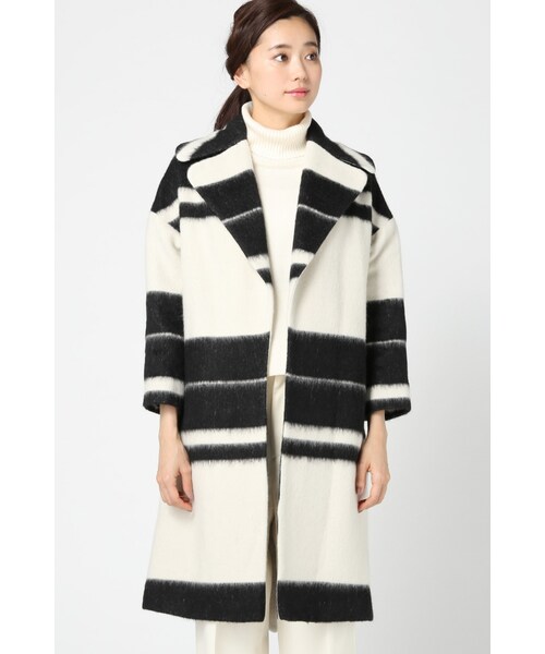 Spick & Span(スピックアンドスパン)の「BICOLORベルトツキロングコート(ジャケット/アウター・レディース・ホワイト B・XS)」の3枚目の写真