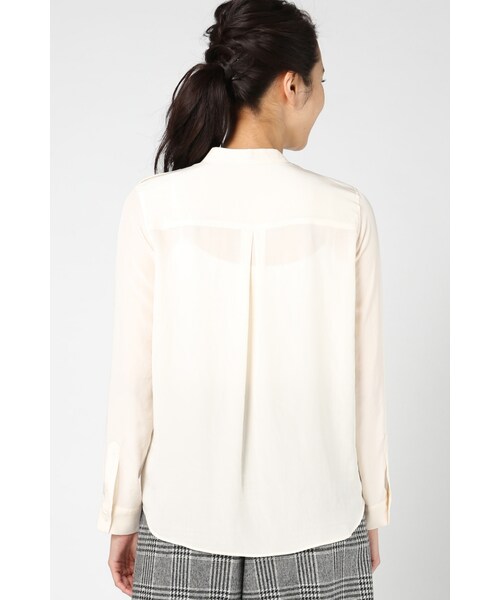 Spick & Span（スピックアンドスパン）の「デシン ミリタリーシャツ（トップス・レディース・ナチュラル/キャメル/カーキ・フリー）」の9枚目の写真