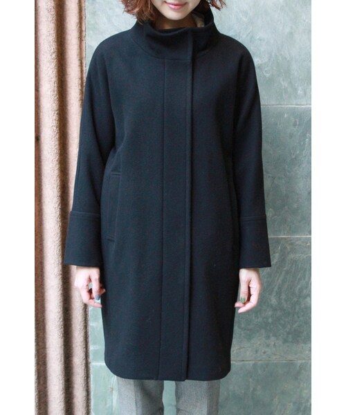 journal standard L'essage（ジャーナルスタンダードレサージュ）の「ウールWクロス ハイネックコート◆（ジャケット/アウター・レディース・ブラック/グレー・フリー）」の9枚目の写真