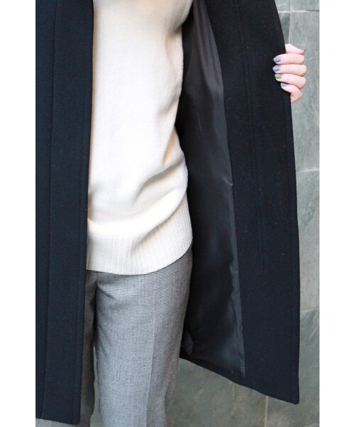 journal standard L'essage（ジャーナルスタンダードレサージュ）の「ウールWクロス ハイネックコート◆（ジャケット/アウター・レディース・ブラック/グレー・フリー）」の16枚目の写真
