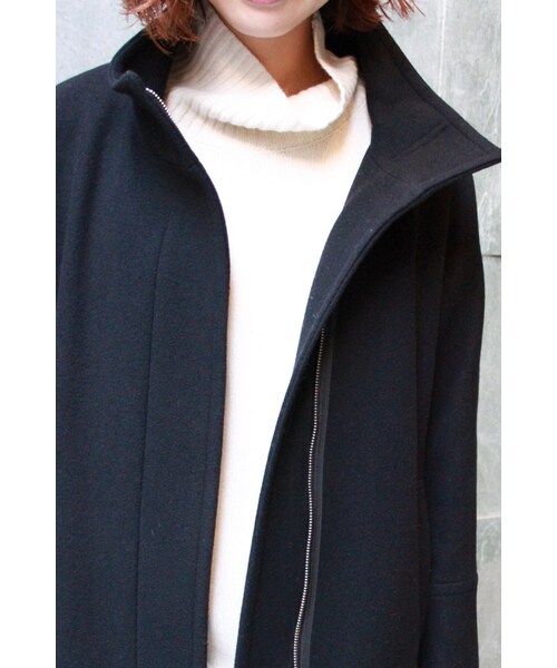 journal standard L'essage（ジャーナルスタンダードレサージュ）の「ウールWクロス ハイネックコート◆（ジャケット/アウター・レディース・ブラック/グレー・フリー）」の15枚目の写真