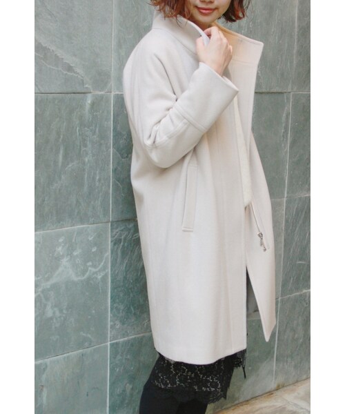 journal standard L'essage（ジャーナルスタンダードレサージュ）の「ウールWクロス ハイネックコート◆（ジャケット/アウター・レディース・ブラック/グレー・フリー）」の8枚目の写真