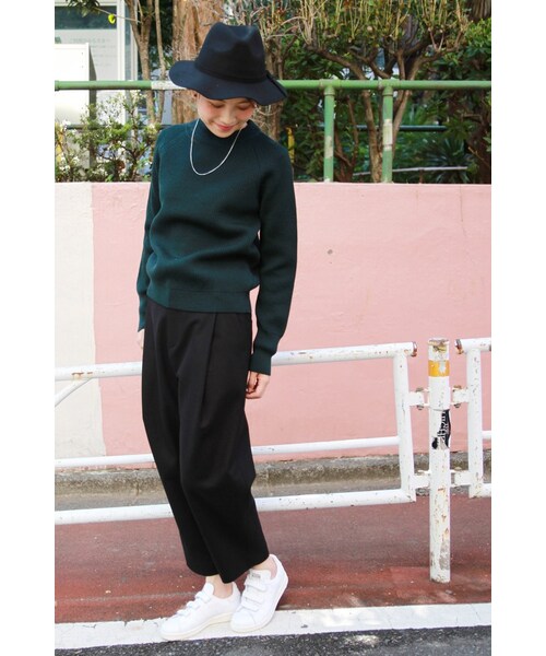 JOURNAL STANDARD relume（ジャーナルスタンダード　レリューム）の「INTESPRA タックパンツ◆（パンツ・レディース・ブラック/グレーB/キャメル A・S/M）」の6枚目の写真