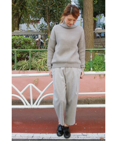 JOURNAL STANDARD relume（ジャーナルスタンダード　レリューム）の「INTESPRA タックパンツ◆（パンツ・レディース・ブラック/グレーB/キャメル A・S/M）」の9枚目の写真