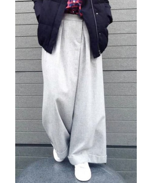 JOURNAL STANDARD(ジャーナルスタンダード)の「インペリアルフラノ ワイドパンツ◆(パンツ・レディース・ブラック/グレー/キャメル・36/38/40)」の2枚目の写真