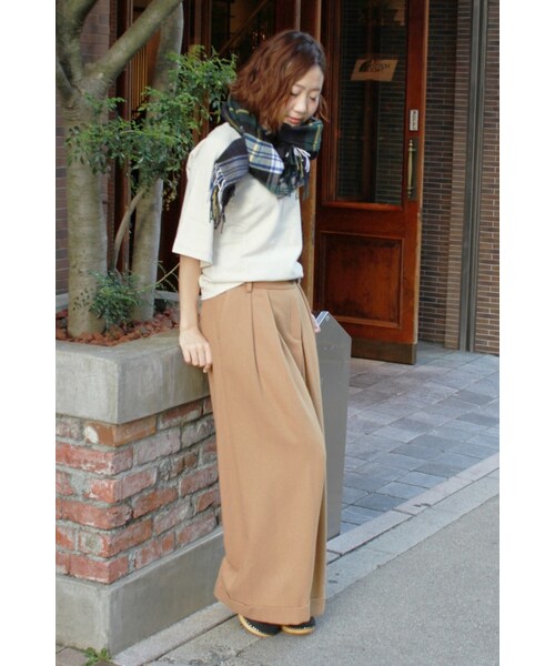 JOURNAL STANDARD(ジャーナルスタンダード)の「インペリアルフラノ ワイドパンツ◆(パンツ・レディース・ブラック/グレー/キャメル・36/38/40)」の21枚目の写真