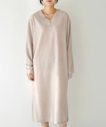 DHOLIC | Vネックスリットロングワンピース(ワンピース)