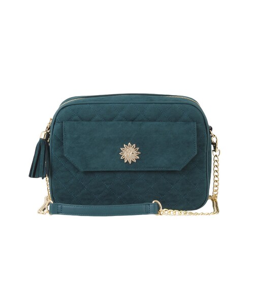 EVRIS（エヴリス）の「ベロアキルティングＢＡＧ（バッグ・レディース・ブラック/グリーン/パープル・F）」の2枚目の写真