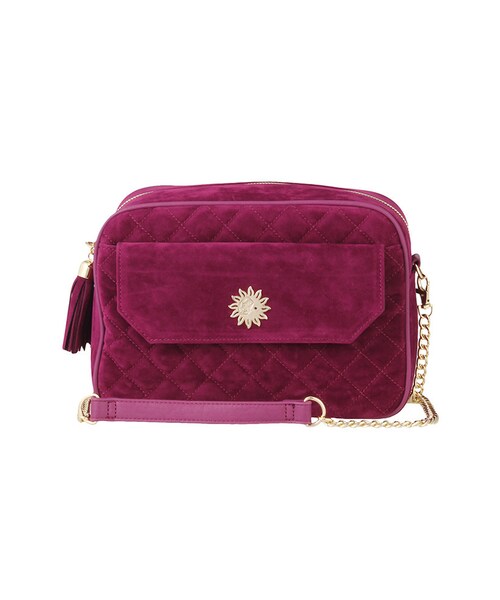 EVRIS（エヴリス）の「ベロアキルティングＢＡＧ（バッグ・レディース・ブラック/グリーン/パープル・F）」の3枚目の写真