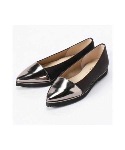 LE TALON(ルタロン)の「ポインテッドアツゾコキリカエフラット◆(シューズ・レディース・ブラック/ブラウン/シルバー・35.5/36/36.5/37/37.5/38)」の4枚目の写真