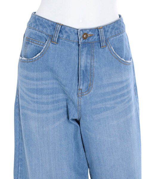 MERCURYDUO（マーキュリーデュオ）の「【DUO】 ワイドデニムパンツ（パンツ・レディース・ブルー/アイスブルー）」の18枚目の写真