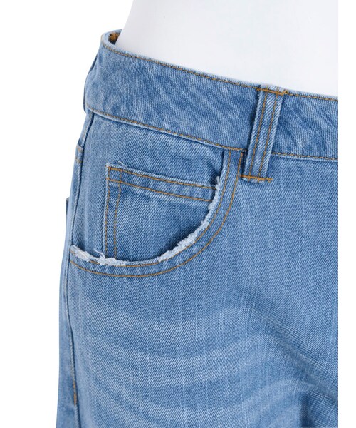 MERCURYDUO（マーキュリーデュオ）の「【DUO】 ワイドデニムパンツ（パンツ・レディース・ブルー/アイスブルー）」の19枚目の写真