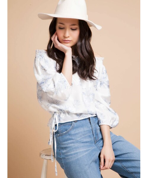 MERCURYDUO（マーキュリーデュオ）の「【DUO】 ワイドデニムパンツ（パンツ・レディース・ブルー/アイスブルー）」の5枚目の写真