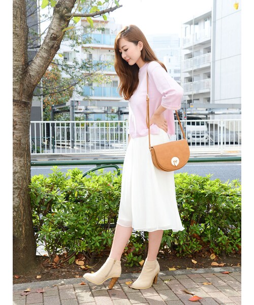 MERCURYDUO(マーキュリーデュオ)の「【BSC】 ラップ風プリーツガウチョパンツ(パンツ・レディース・オフホワイト/アイスブルー/ベージュ)」の13枚目の写真