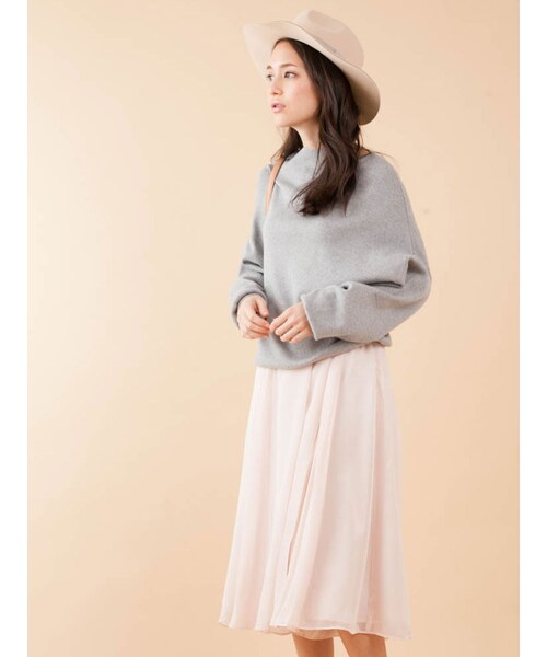 MERCURYDUO(マーキュリーデュオ)の「【BSC】 ラップ風プリーツガウチョパンツ(パンツ・レディース・オフホワイト/アイスブルー/ベージュ)」の8枚目の写真