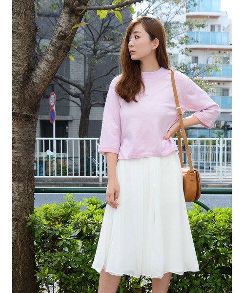 MERCURYDUO(マーキュリーデュオ)の「【BSC】 ラップ風プリーツガウチョパンツ(パンツ・レディース・オフホワイト/アイスブルー/ベージュ)」の14枚目の写真