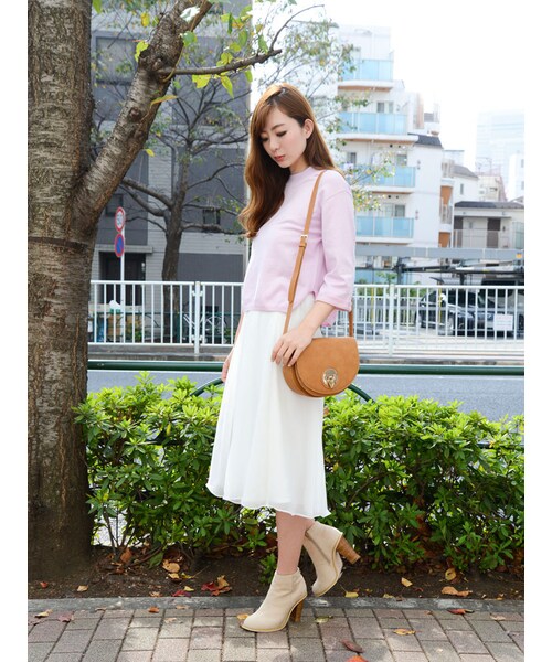 MERCURYDUO(マーキュリーデュオ)の「【BSC】 ラップ風プリーツガウチョパンツ(パンツ・レディース・オフホワイト/アイスブルー/ベージュ)」の15枚目の写真