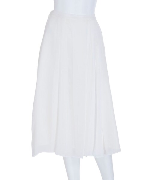 MERCURYDUO(マーキュリーデュオ)の「【BSC】 ラップ風プリーツガウチョパンツ(パンツ・レディース・オフホワイト/アイスブルー/ベージュ)」の1枚目の写真