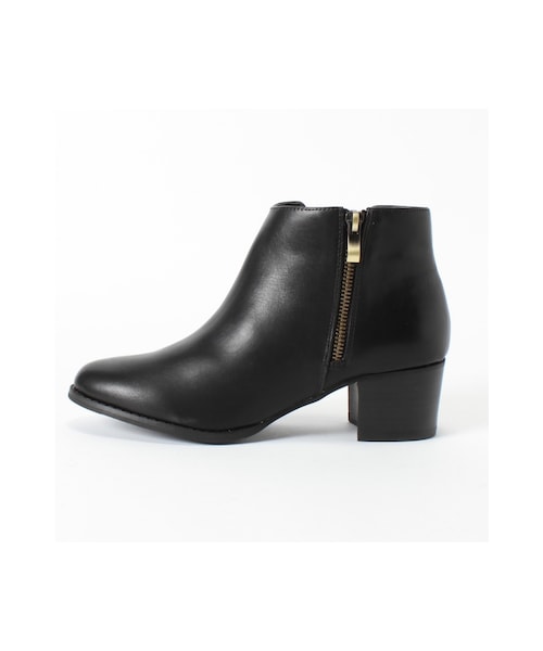 LE TALON(ルタロン)の「5CM サイドジップフトヒールショート(シューズ・レディース・ブラック/ブラック A/キャメル・35.5/36.5/37.5/38)」の4枚目の写真