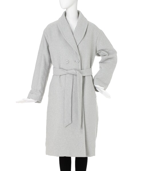 MURUA（ムルーア）の「【CASUAL】ショールカラーガウンコート（ジャケット/アウター・レディース・グレー/ブラック/キャメル・F）」の2枚目の写真