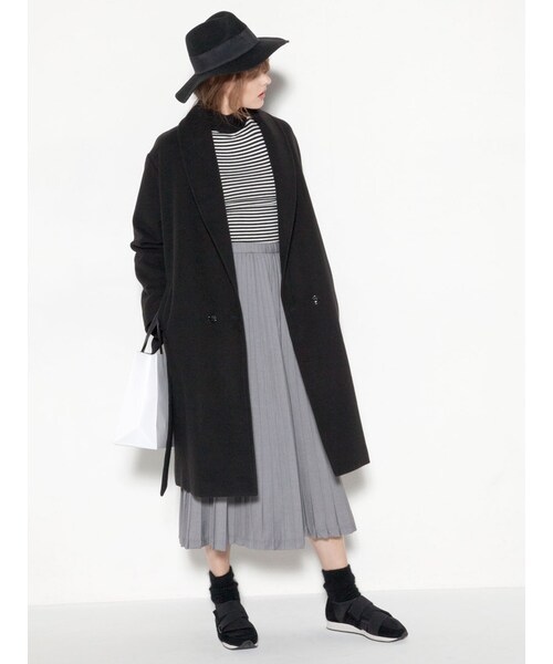 MURUA（ムルーア）の「【CASUAL】ショールカラーガウンコート（ジャケット/アウター・レディース・グレー/ブラック/キャメル・F）」の5枚目の写真