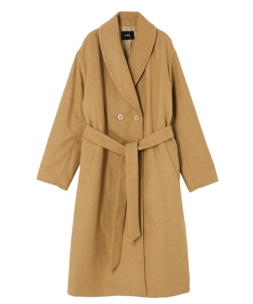 MURUA（ムルーア）の「【CASUAL】ショールカラーガウンコート（ジャケット/アウター・レディース・グレー/ブラック/キャメル・F）」の11枚目の写真