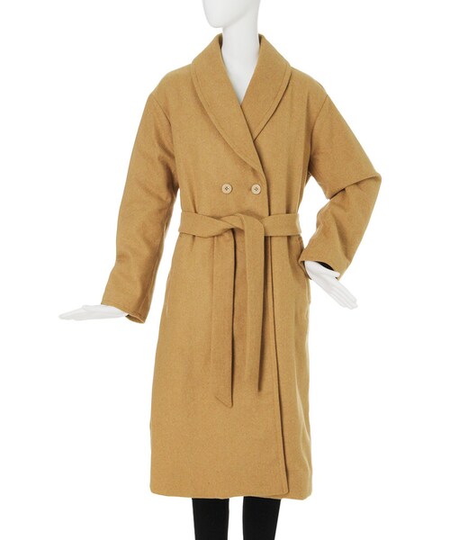 MURUA（ムルーア）の「【CASUAL】ショールカラーガウンコート（ジャケット/アウター・レディース・グレー/ブラック/キャメル・F）」の3枚目の写真